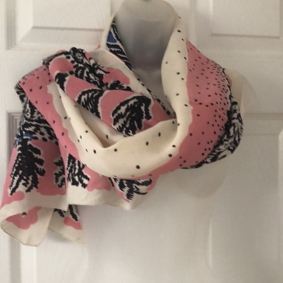 Wesley Simpson Art Work Vintage Large Scarf Conversation Piece - Picture 4 of 15